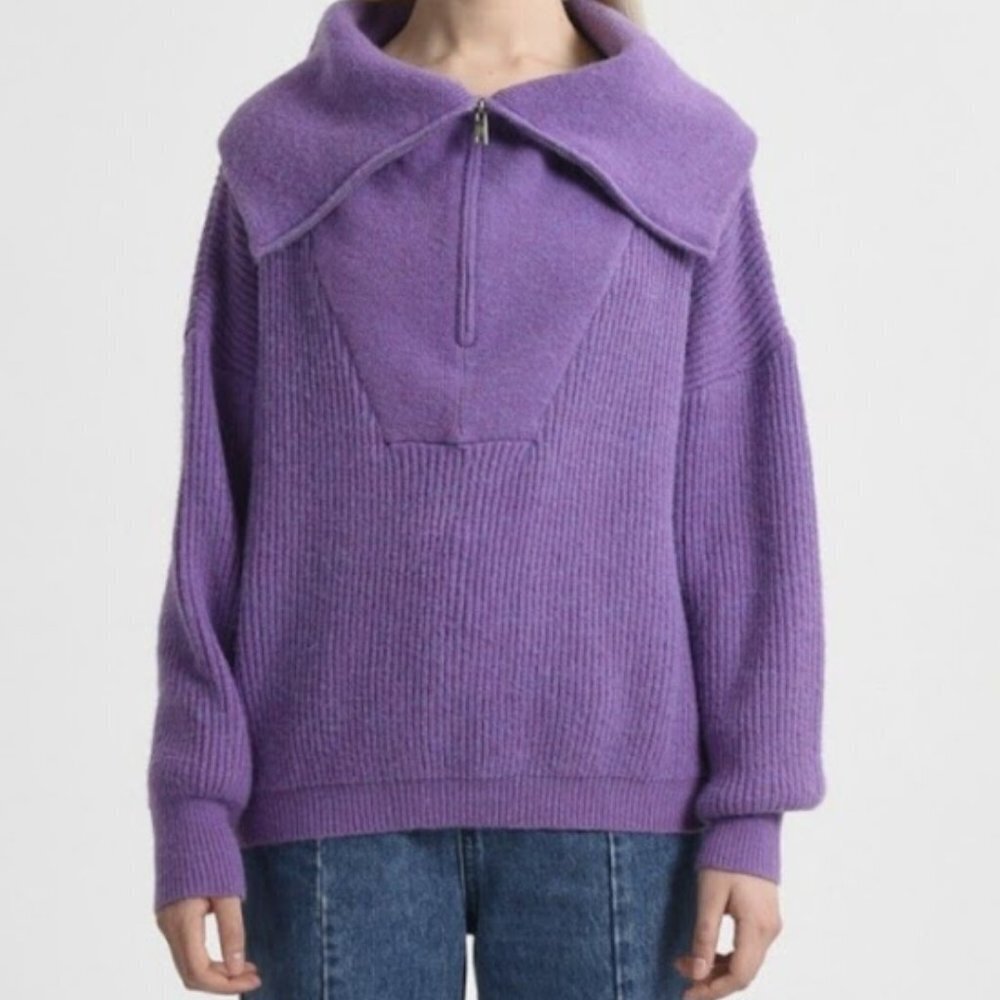Lili Sidonio for Molly Bracken Zip Turtleneck Sweater